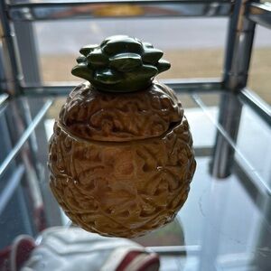Ceramic Pineapple Trinket Box